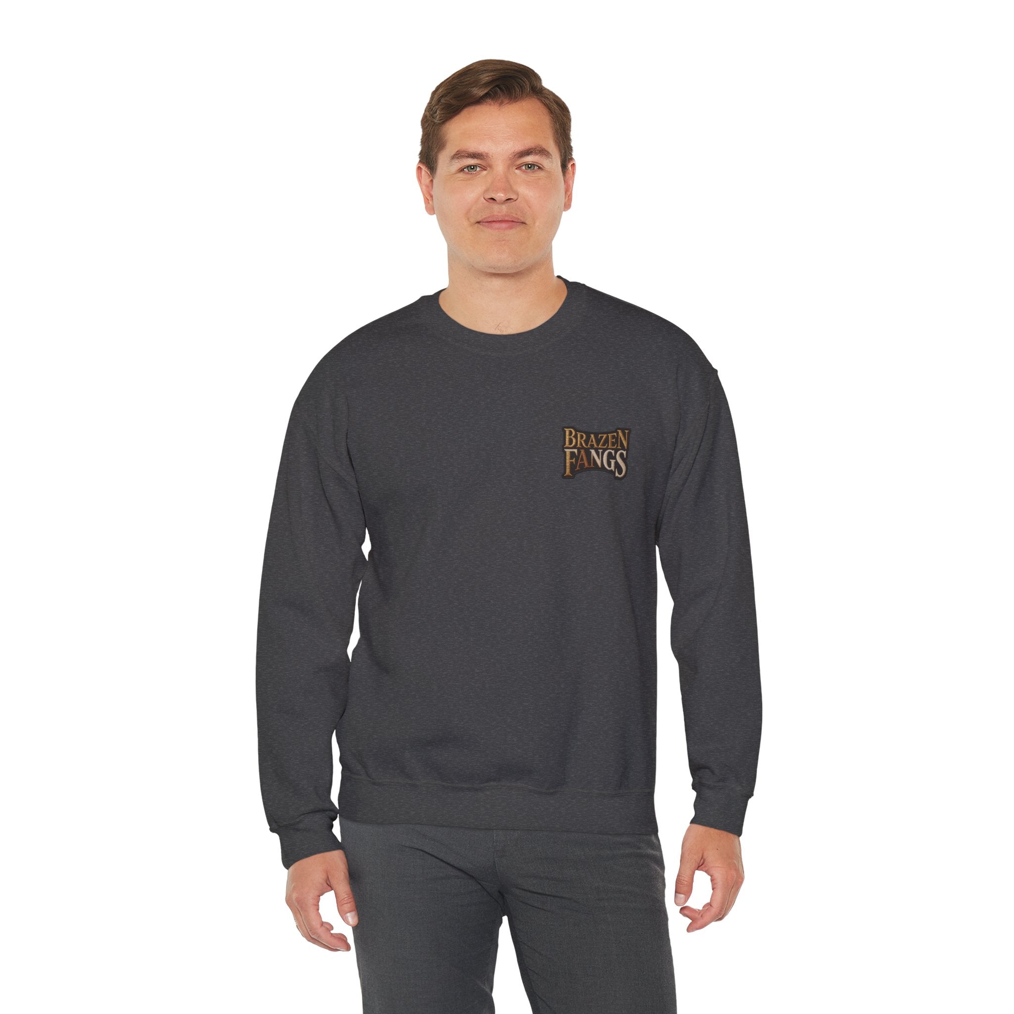 Brazen Fangs' Edition 1 Vintage Patch Racing Logo Crewneck Sweatshirt