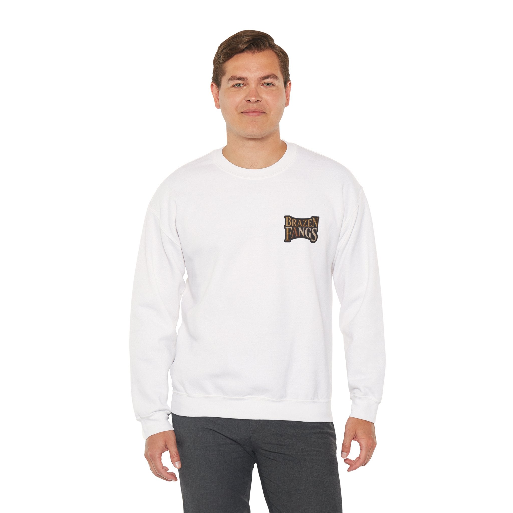 Brazen Fangs' Edition 1 Vintage Patch Racing Logo Crewneck Sweatshirt