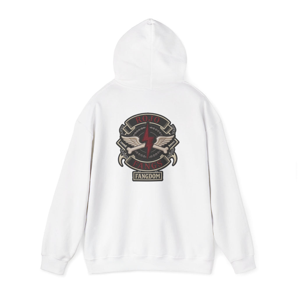 Rojo Fangs Crest Hoodie – Small Center Logo Pullover