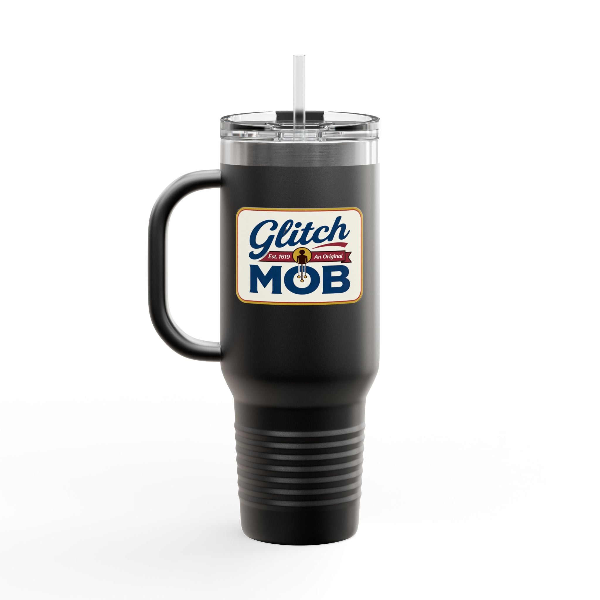 "Glitch Mob" Retro Logo Tumbler 40 oz Insulated