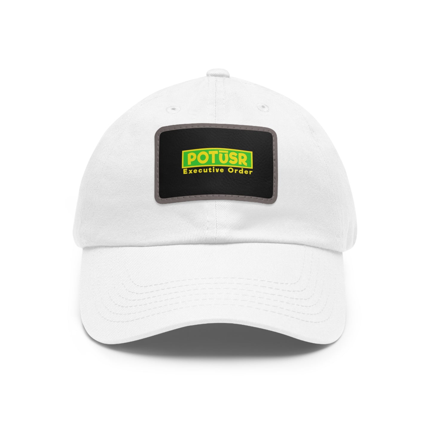 POTUSR Dad Hat with Leather Patch (Rectangle)