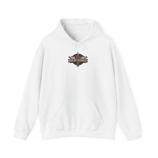 Rojo Fangs Crest Hoodie – Small Center Logo Pullover