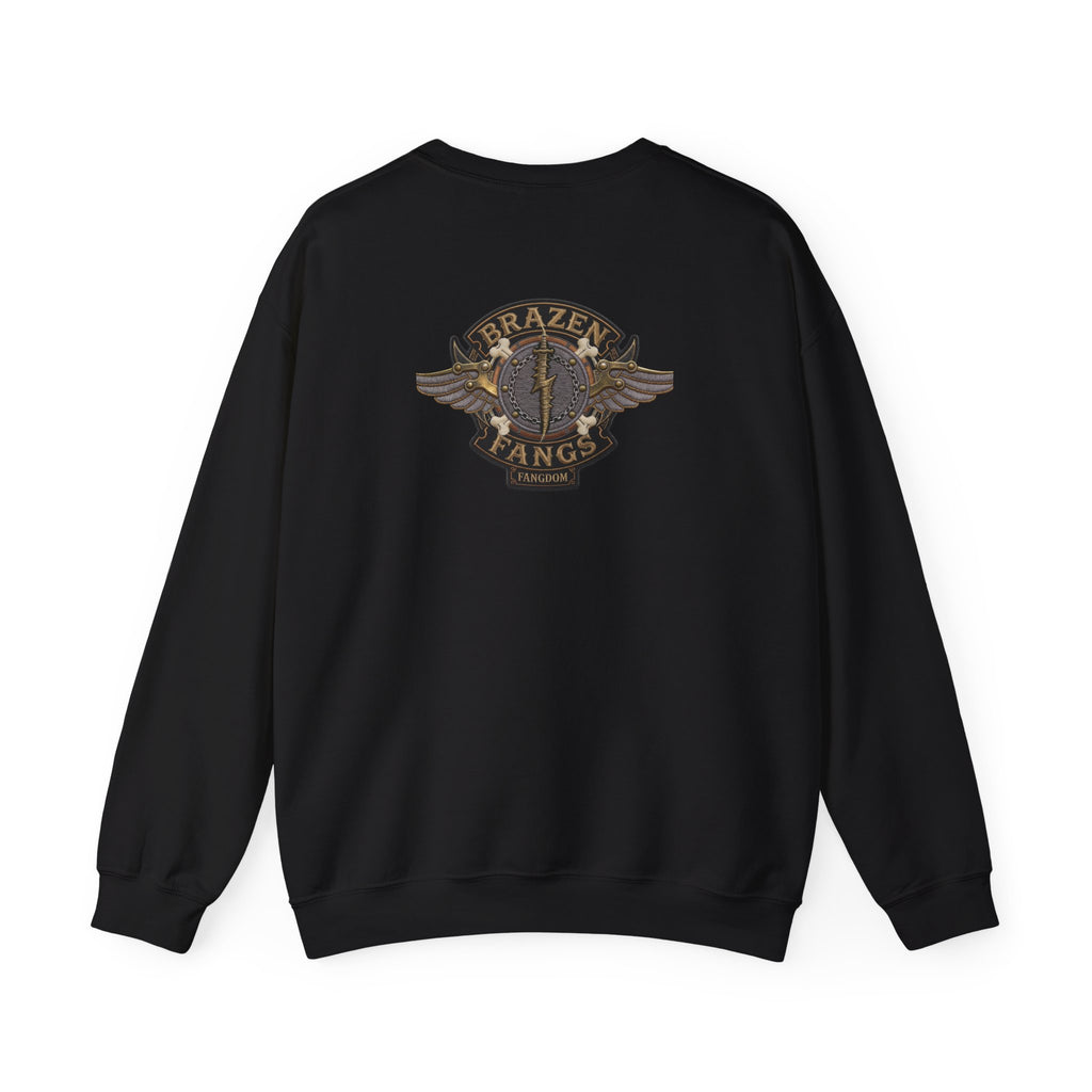 Brazen Fangs' Edition 1 Vintage Patch Racing Logo Crewneck Sweatshirt
