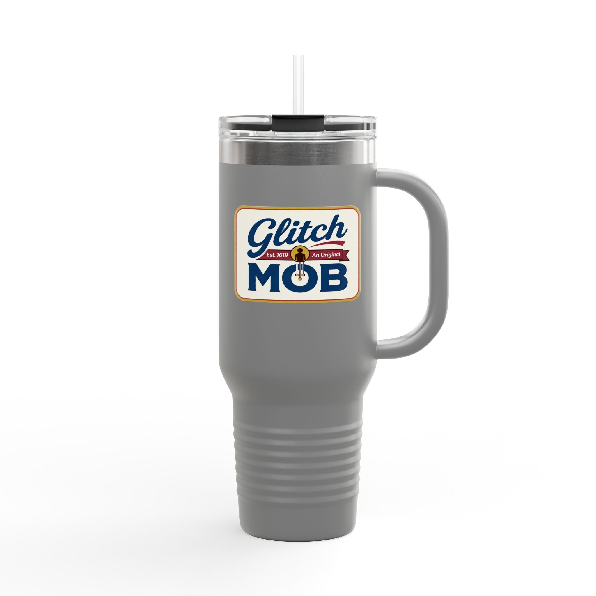 "Glitch Mob" Retro Logo Tumbler 40 oz Insulated