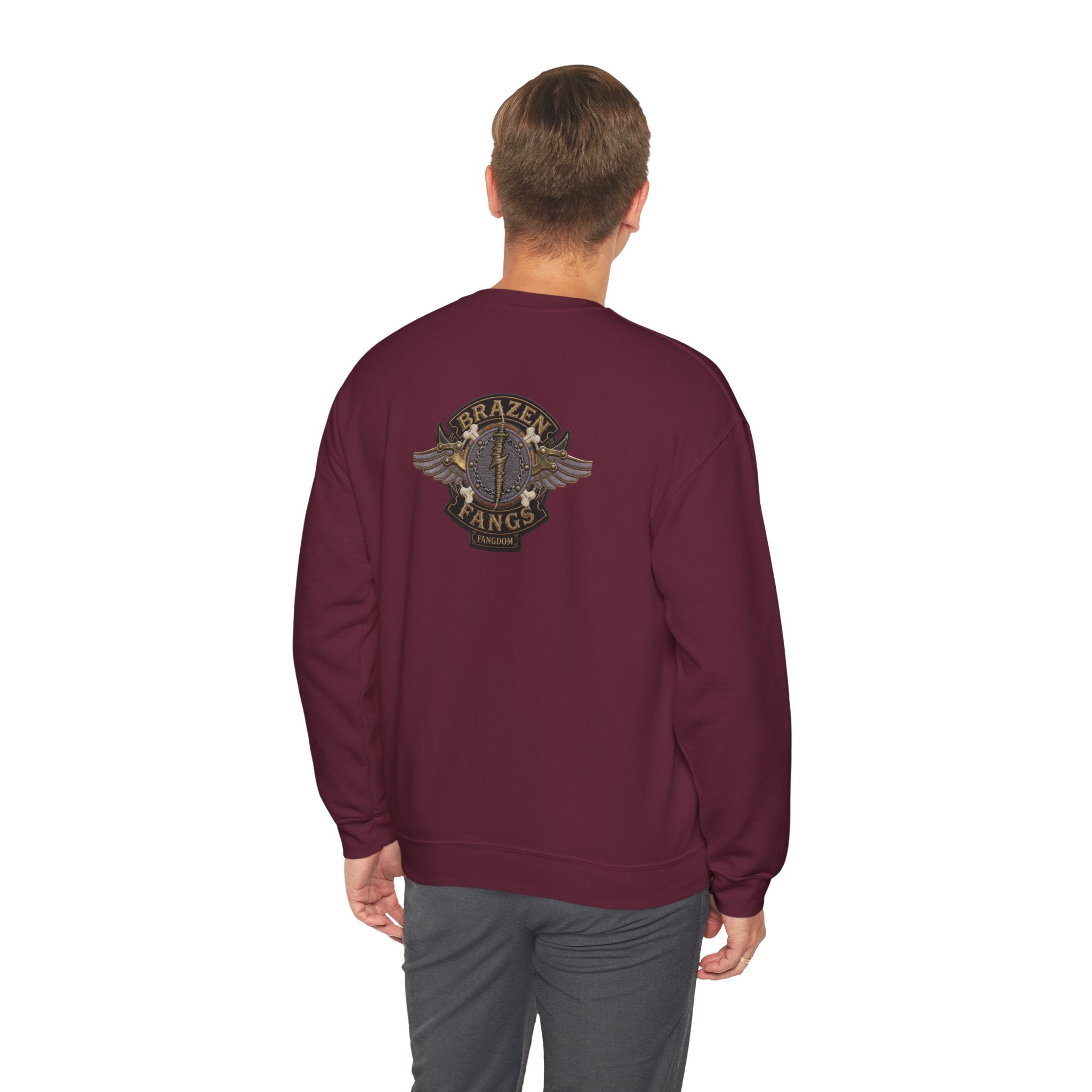 Brazen Fangs' Edition 1 Vintage Patch Racing Logo Crewneck Sweatshirt