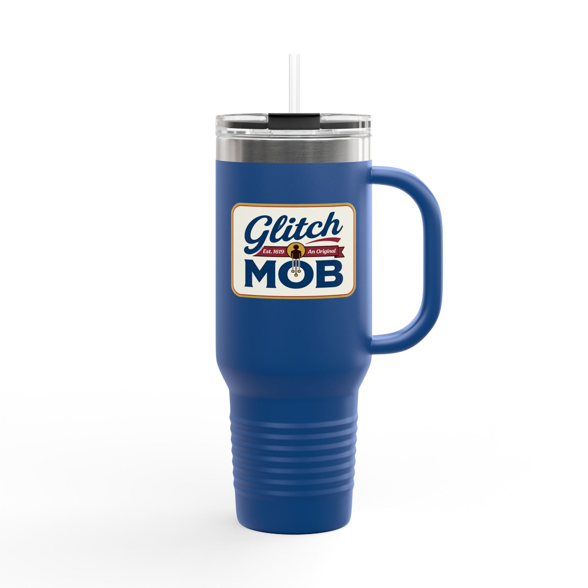 "Glitch Mob" Retro Logo Tumbler 40 oz Insulated