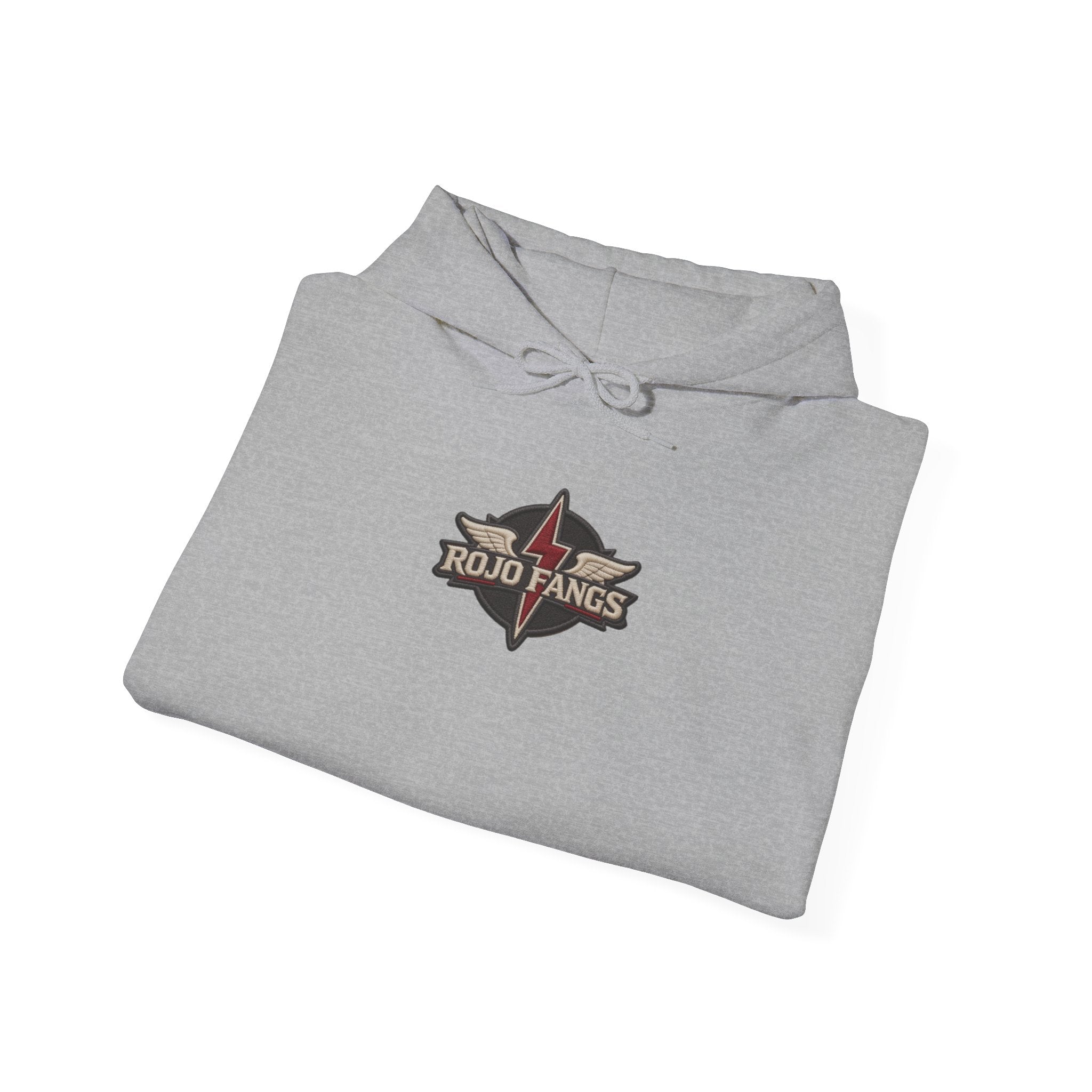Rojo Fangs Crest Hoodie – Small Center Logo Pullover