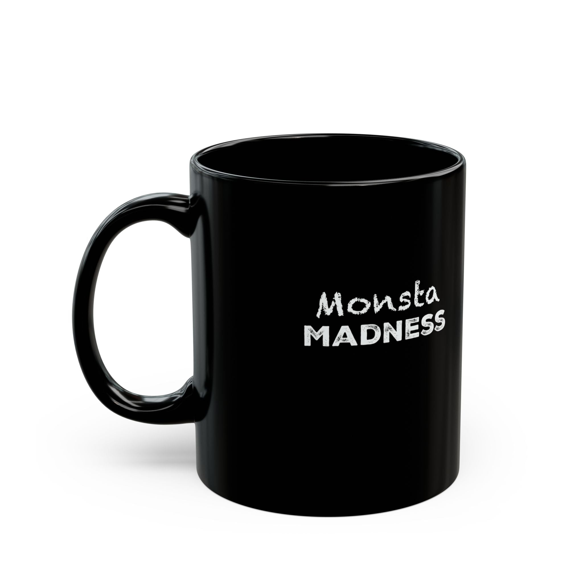 Monsta Madness Black Mug - Spooky Halloween Coffee Cup, Gift for Monster Lovers, Unique Halloween Decor, Fun Mug for Kids and Adults