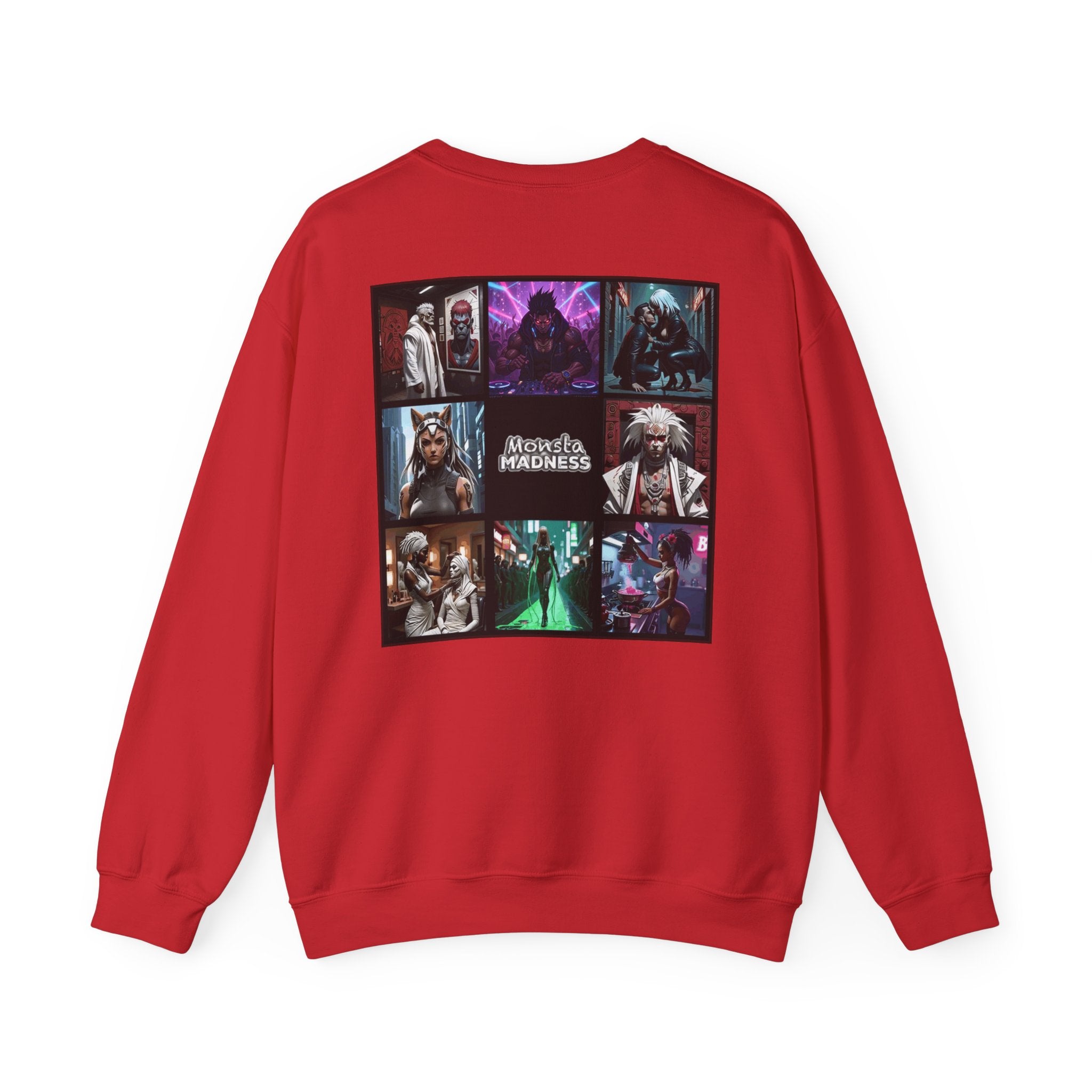 MonstaHolik Graphic Sweatshirt — Character Collage Crewneck