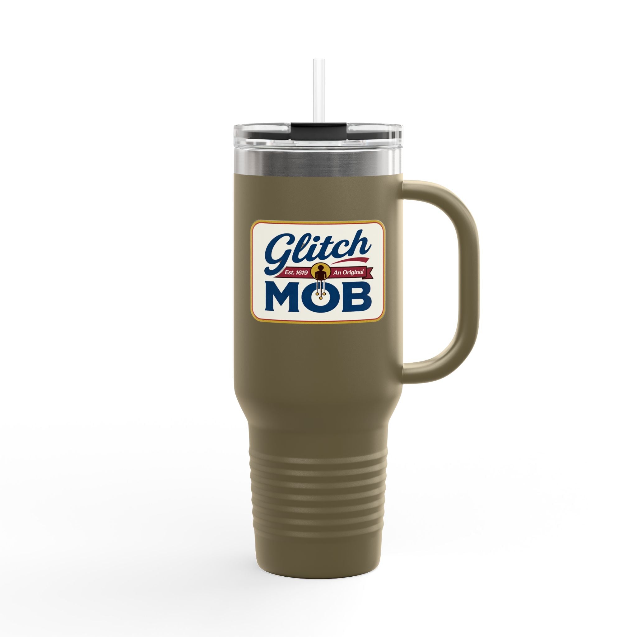 "Glitch Mob" Retro Logo Tumbler 40 oz Insulated