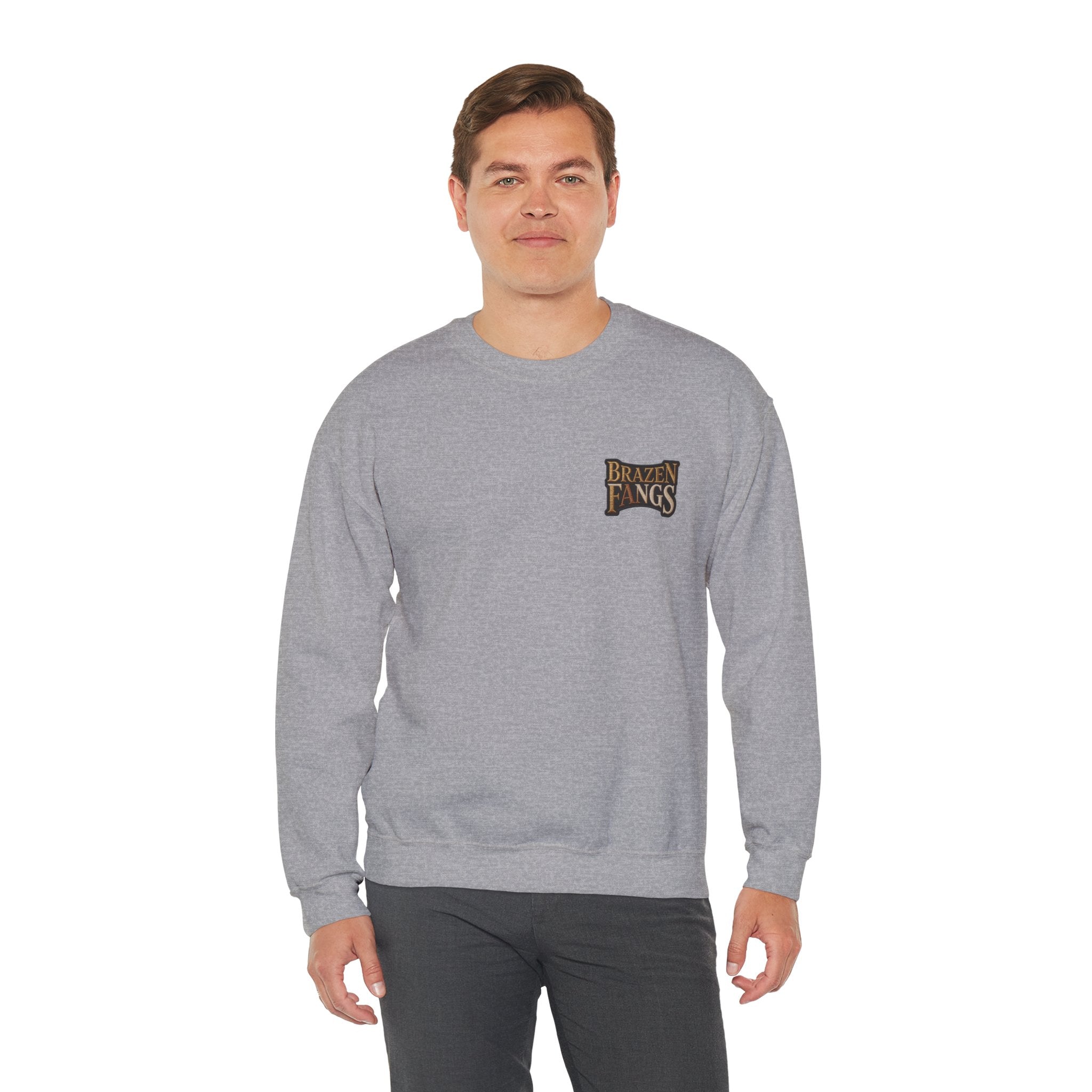 Brazen Fangs' Edition 1 Vintage Patch Racing Logo Crewneck Sweatshirt