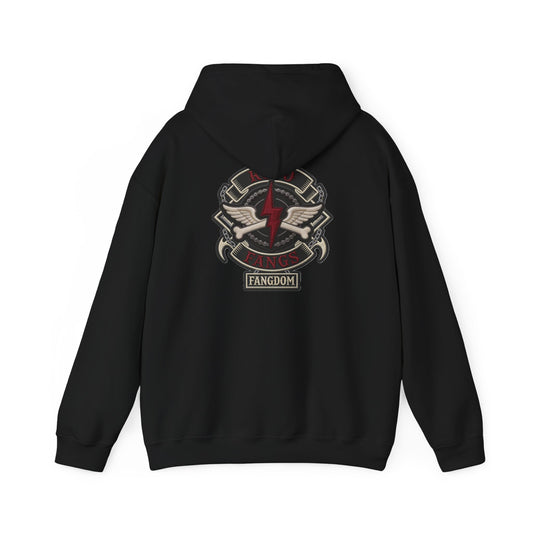 Rojo Fangs Crest Hoodie – Small Center Logo Pullover